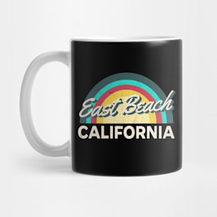 East Beach California Vintage Sunset Mug